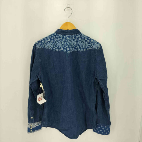 ニードルズ Needles デザイン デニム バンドカラーシャツ メンズ JPN:S